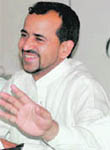 Rashtriya Janata Dal’s Hafiz Anwar Ul Haq address press conferences in Chandigarh on Tuesday.
