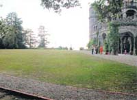 The secret of perennial greenary of lawns at the Indian Institute of Advanced Study, Shimla, lies in the rainwater storage tanks located underneath and a clever mix of grasses.
