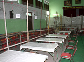Tables have been arranged for the counting of votes at MSD High School, Bathinda on Friday.