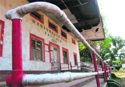 The poor condition of Pavilion Ground where Dehradun Football League matches were to be played but were put off due to the elections. 
