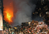 The fire took place in the morning hour gutted wholesale grocery shop in Suratgarh on Sunday.