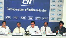 A conference organised by the CII in Gurgaon. 