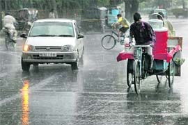Light showers brought down the mercury level in Chandigarh on Tuesday
