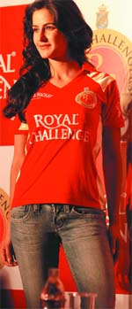 Bollywood actor and the brand ambassador of Royal Challangers, the Bangalore team of the IPL, poses during a press conference in New Delhi on Tuesday
