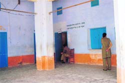 An empty polling booth at Ganura.