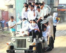Invitation to disaster: The administration has failed to put a check on overloaded maxi cabs on village roads in Rohtak