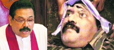 Lankan President Mahinda Rajapaksa speaks during a special parliament session in Colombo on Tuesday; and right: This photograph released by the Sri Lankan military on Tuesday shows what the army says is the body of LTTE chief Vellupillai Prabhakaran.