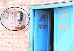 A power meter installed at the house of an encroacher in Ludhiana.