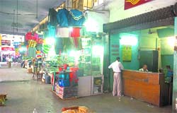Encroachments by shopkeepers at the bus stand in Jammu. 