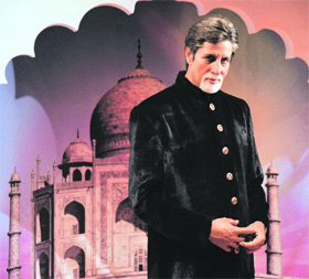 Bollywood Axion dancers pose around the wax figure of Indian filmstar Amitabh Bachchan at the unveiling at Madame Tussauds new Bollywood Zone in New York on Thursday.