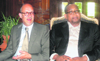 Mark Salter (left) and Kojo Busia