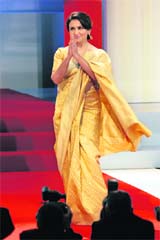 Actor Sharmila Tagore arrives for the closing ceremony.