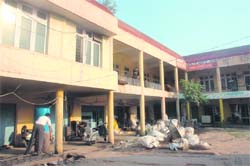 The old vegetable market in Jammu which is in bad shape