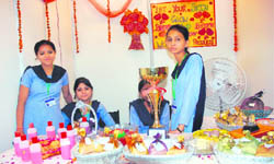 A craft exhibition at Panchayat Bhawan, Sector 18, in Chandigarh.
