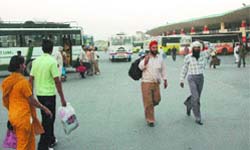 It was business as usual as commuters were seen boarding buses to their destinations at Jalandhar ISBT 