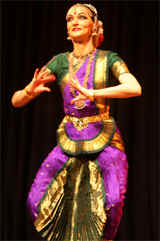 Marie Elangovan performs Bharatnatyam at Sector-44 Epic Center in Gurgaon.