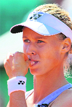 Elena Dementieva during her match against Samantha Stosur.