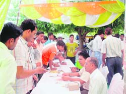 A camp organised by the BSNL in Kurukshetra.