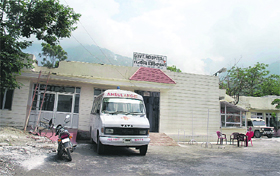 The Katra hospital building which is in bad shape.