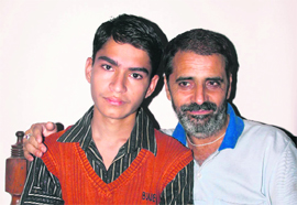 Rahul Sharma with his father Madan Lal Sharma.