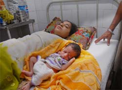 The newly-born boy was reunited with his mother at the Civil Hospital, Bathinda, late on Thursday night