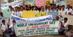Students of Government Senior Secondary School celebrate World Environment Day in Old Faridabad 