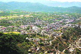 A view of Katra town.