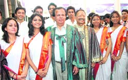 ISRO chief Madhavan Nair and Chief Minister BC Khanduri at the annual convocation of the University of Petroleum Studies in Dehradun
