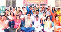 Medicos of Gurukul and Rishikul protest in Haridwar 
