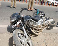 The motorcycle of the deceased.