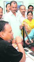 Chief medical officer gheraoed by Congress leaders in protest against lack of facilities at Premnagar Government Hospital, Dehradun. 