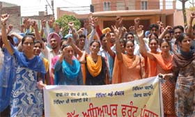B.Ed teachers organised a protest rally in support of their demands in Bathinda on Thursday.