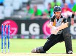 Aaron Redmond plays a shot against Ireland at Trent Bridge on Thursday.