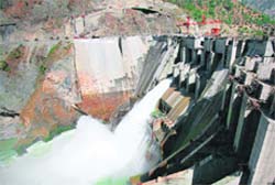 The Phase -I of the 900 MW Baglihar hydroelectric project.