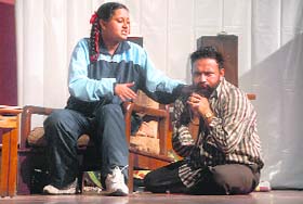 A Punjabi play “Mirch Masala” being staged at Panjab University law department in Chandigarh