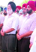 Union Sports Minister M.S. Gill along with DC K.S. Pannu in Amritsar on Sunday.
