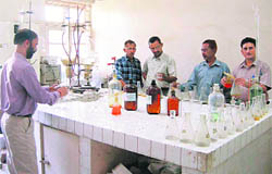 A soil-testing lab in Hamirpur.