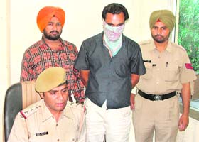 The accused in police custody in Ludhiana