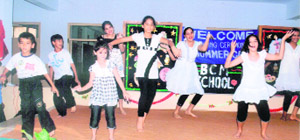 Students perform during a summer camp at BCM School, Dugri, in Ludhiana