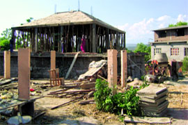 Construction underway at Shiv Kashi near Sunder Bani.