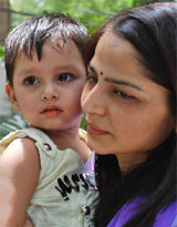 Two-year-old Gungun was lost in the India Gate on Thursday.