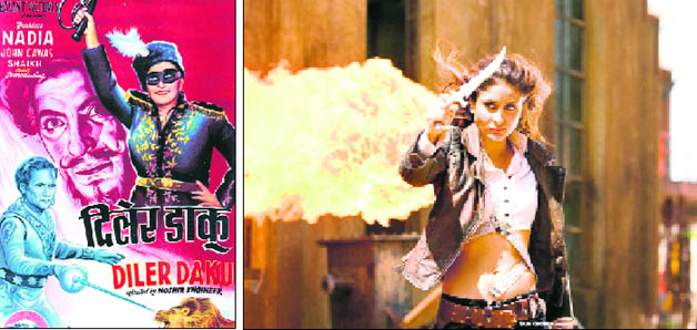 Mary Evans aka Fearless Nadia was the first action queen of Indian cinema; (right) Kareena Kapoor