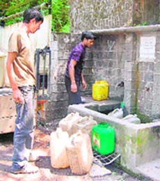 Dharamsala is in the grip of water shortage. 