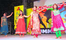 Girls perform on the concluding day of the summer camp in Ludhiana