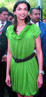 Actor Deepika Padukone at a function in New Delhi on Thursday.