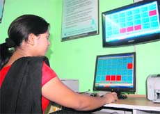 The computerised control room that monitors the water supply schemes in Uttarakhand. 