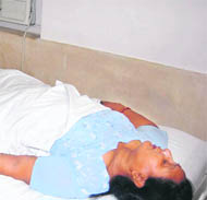 the injured wife of the deceased at BHEL hospital.