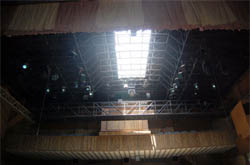 A view of the roof with an opening for natural light effect which is coming up at the Punjab Naatshala in Amritsar.