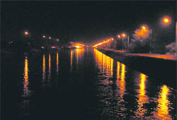 The canal by night after Operation Clean-up.