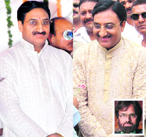 Dr Ramesh Pokhriyal Nishank sports kurtas designed by Shekhar Meharwal (inset)